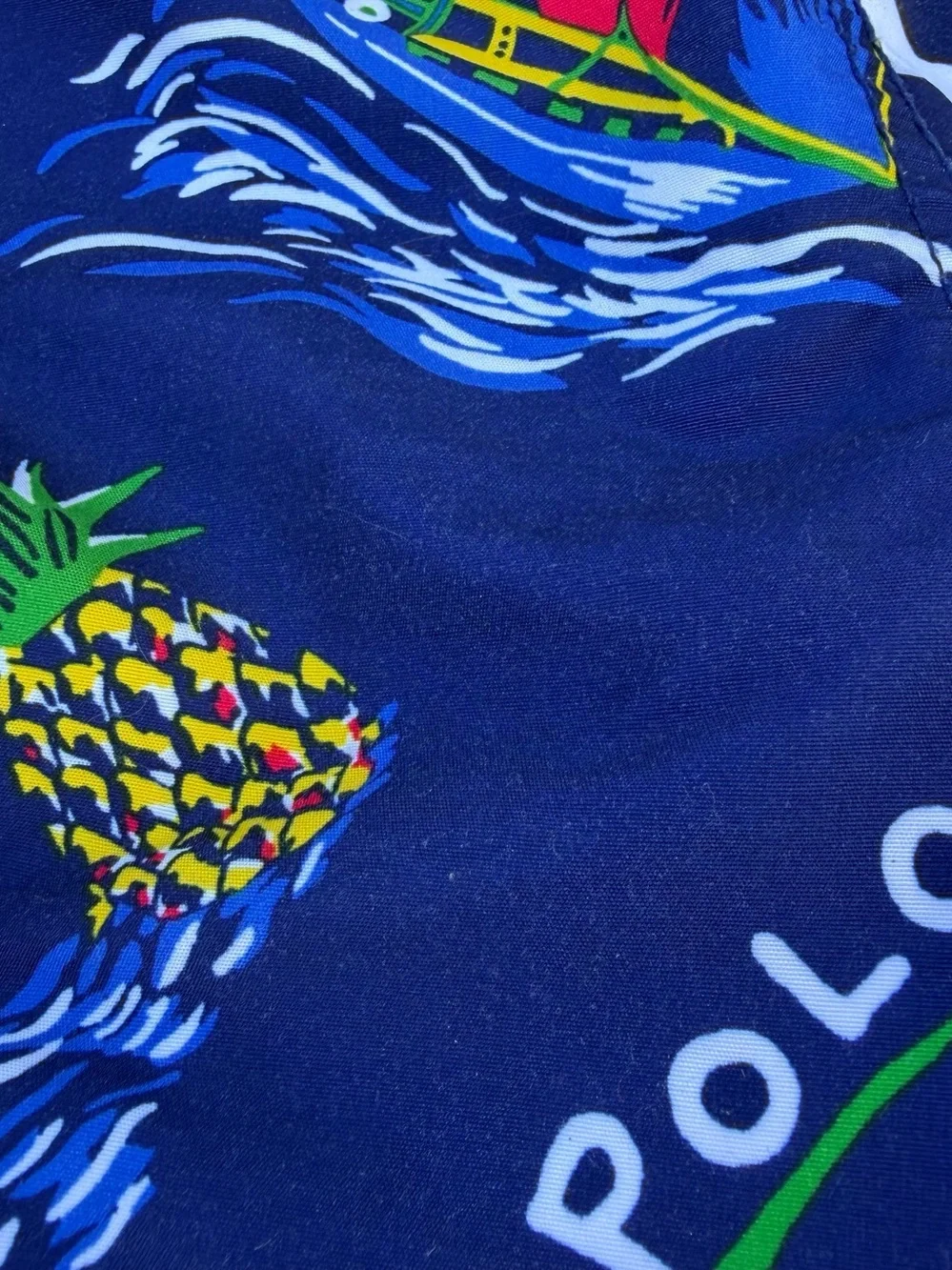 Polo Ralph Lauren Big Boys Size 8 Traveler Swim Trunks Jamaica Tropical AOP EUC
